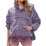 2025 Autumn And Winter New Fashion Loose Long-Sleeved Hooded Cotton Jacket Warm Top HZ1208