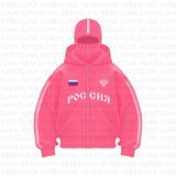 Tide Double Hat Design Letter Hooded Cardigan Autumn And Winter Men And Women With The Same Loose Y2K Sweater HZ1208