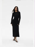 2025 Hot Knitted Hollow Skirt + Vest Skirt Set Women's Soft Knitted Burqa Holiday Wind HZ1208