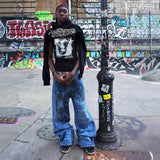 Vintage Fashion Design Print Zipper Water Wash Old Cardigan Trinkets HZ1208