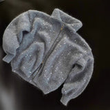 Early Autumn New Sea Horse Hair Sling Knitted Skirt + Jacket Two Sets Of Women | Slimming Comfortable Temperament Fashion HZ1208