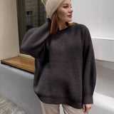 Autumn And Winter Ins Style Imitation Marince Sweater Women Lazy Style Temperament Loose Ultra-Soft Knitted Tops Women HZ1208