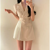 2025 Autumn And Winter New Fashion Korean Loose Thin Retro Lattice Splicing Hundred Suit Collar Hair Coat Woman HZ1220