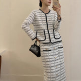 2025 Hot Knitted Hollow Skirt + Vest Skirt Set Women's Soft Knitted Burqa Holiday Wind HZ1208