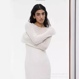 2025 Hot Knitted Hollow Skirt + Vest Skirt Set Women's Soft Knitted Burqa Holiday Wind HZ1208