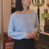 2025 Spring Han Han Super Beautiful Beautiful Black And White Striped Shirt Female Design Sense Light Luxury To Reduce The Age Of The Gas Blouse HZ1208